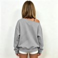 thumbnail image 5 of mgoYE Cute Sweatshirts for Teen Girls Solid Lightweight Off The Shoulder Tops Pullovers Long Sleeve Y2K Loose Fit Tunic Tops, 5 of 5