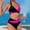 Pink, variant on 2 Piece Bikini Set for Women Halter V Neck Swimsuit Thin Strap Solid Color Swimwear for Beach Vocation
