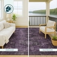 thumbnail image 4 of Addison Rugs Chantille Indoor/Outdoor Traditional Global Plum Machine Washable Rectangle Rug, 9' x 12', 4 of 8