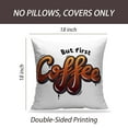 thumbnail image 2 of LALILO Throw Pillow Covers First Coffee Color Lettering Lettering Cushion Cover 18" x 18", 2 Pack, 2 of 6