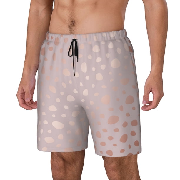 Balery Rose Gold Abstract Spots 1 Bañador para hombre, shorts de playa de secado rápido con entrepierna y forro de compresión-3X-Large