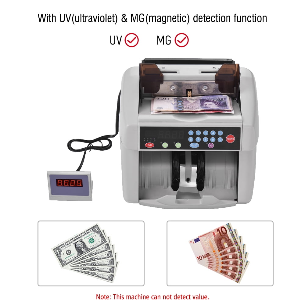Bank Note Multi-Currency Bill Counter Detector Money Fast Counting Professional 