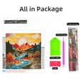 thumbnail image 2 of Colorful Natural Landscape Sunset River Trees DIY 5D Diamond Art Painting by Number Kits for Adults Paint with Full Drill Round Diamond Gems Painting Art Craft for Home Wall Decor 13.8x13.8inch(1), 2 of 8