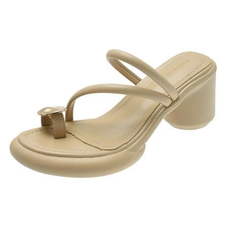 

Ladies Summer Open Toe Fashion Metal High Heeled Retro Sandals Sunflower Shoes Women Sandals Women Wide Width Sandals