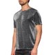 thumbnail image 4 of Camisetas de malla transparente Inspire Chic para hombres, camiseta de manga corta, camiseta brillante de purpurina metálica, 2XL plateada, 4 of 6