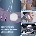 thumbnail image 5 of ShellTech Compatible with iPhone 16e Magnetic Slim Case Full Camera Protection, Compatible with Magsafe, Drop Protection,Matte Back Bumper Phone Cover for Women Girls,Darkpurple, 5 of 6