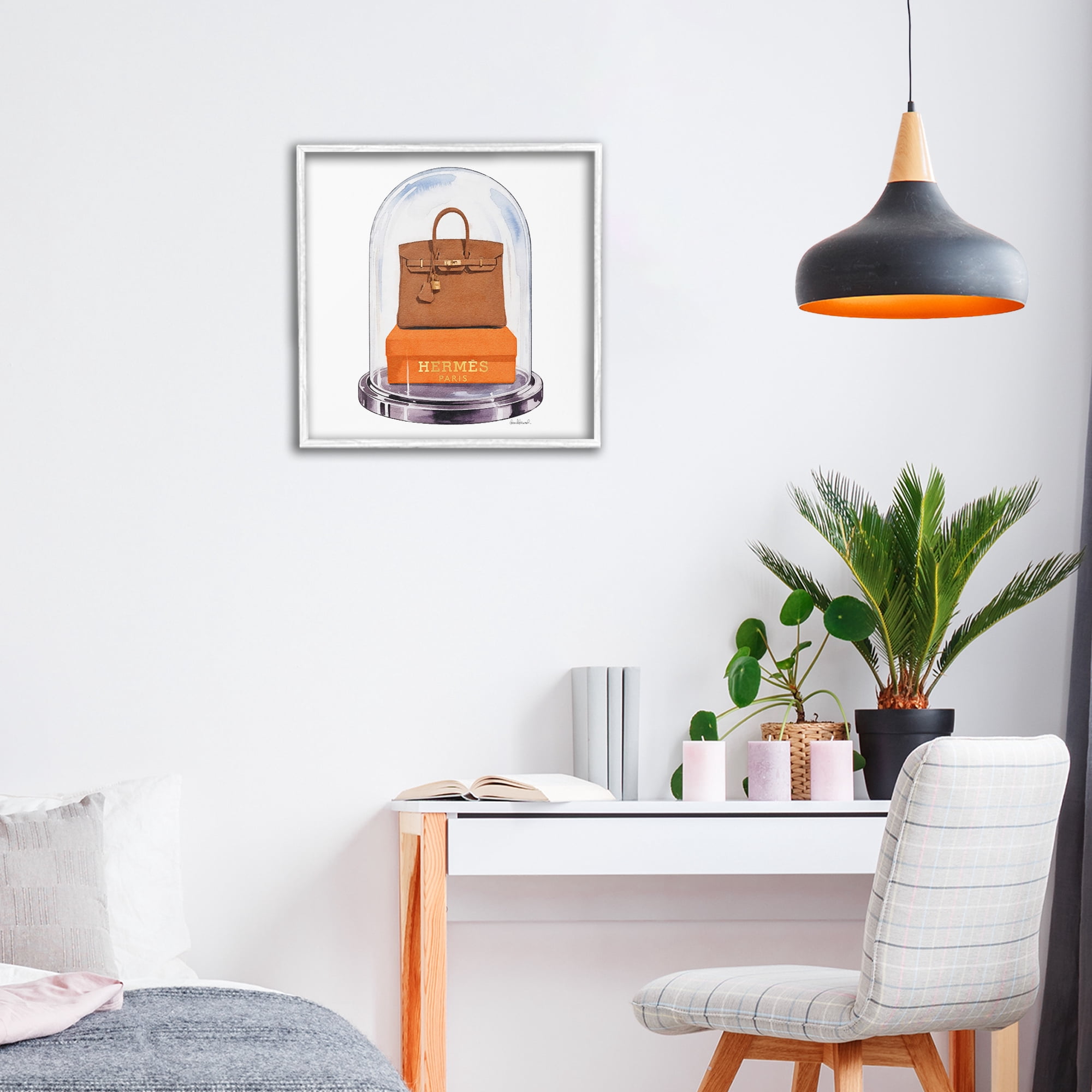 Stupell Industries Luxury Handbag Dome White Framed Giclee Art, design by Amanda Greenwood