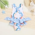 thumbnail image 4 of Girls Swimsuit Summer Kids Swimwear Floral Prints Ackless One Piece Beach Swimsuit Bikini Toddler Bathing Suit Girl,Size 12 Months-18 Months, 4 of 6