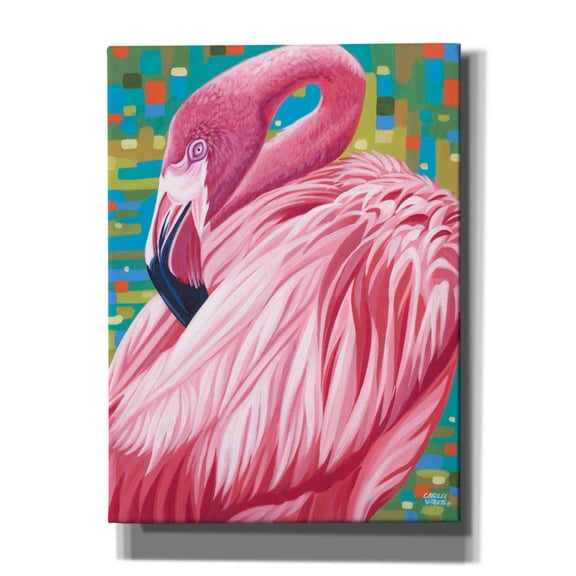Epic Graffiti 'Fabulous Flamingos II' by Carolee Vitaletti, Canvas Wall Art, 40"x54"