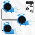 thumbnail image 5 of blessny Ventilador secador de alfombras con certificación ETL de 1/2 HP, soplador de aire de 2200 CFM para secado en el hogar, ventilador de piso portátil con cable de 15 pies de largo con función de, 5 of 5