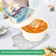 thumbnail image 4 of ALAZA Christmas Santa with Deers Pot Holders Set of 2 Heat Resistant Kitchen Oven Mitts, 4 of 7
