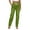 Green, variant on WTOBBY Women's Fashion Casual Pencil Pant, Solid Color Elastic Waist Pocket Tie Jeans for a Stylish and Versatile Look, Comfortable Fit with Functional Design,Green 2XL