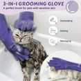 thumbnail image 2 of Pet Grooming Gloves: Heat-Resistant Silicone Gloves with High-Density Teeth for Enhanced Massaging and Bathing of Dogs and Cats, 2 of 9