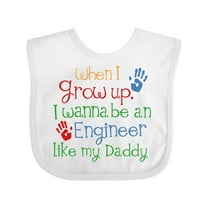 Inktastic Engineer Like Daddy Boys or Girls Baby Bib