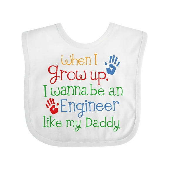 Inktastic Engineer Like Daddy Boys or Girls Baby Bib