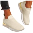 thumbnail image 2 of Domzle Running Shoes for Men Womens Tennis Gym Walking Slip On Sports Sneakers | Comfortable丨Lightweight丨Breathable Material丨Workout丨Fashion丨Athletic丨Machine 丨Non Slip Khaki, 2 of 6