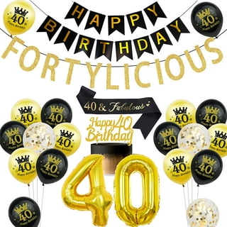 Fortylicious PARTY CUPS 40th Birthday Big 40 Custom Colors Available  Includes Lids and Straws