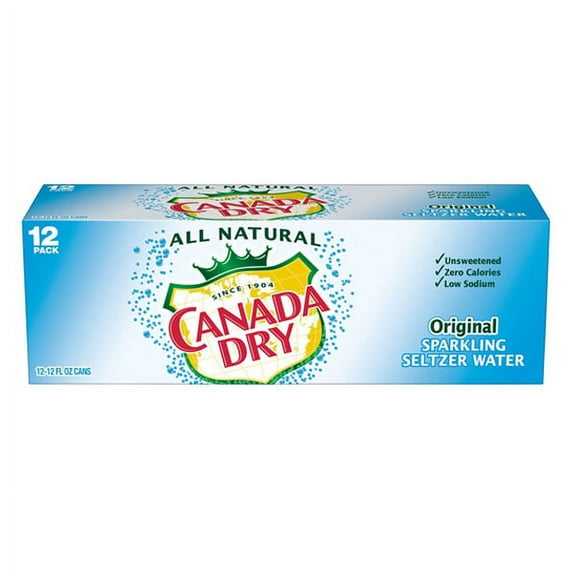 Canada Dry Original Sparkling Seltzer Water 12 oz Cans - Pack of 24