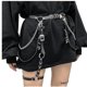 thumbnail image 1 of Arnés de cuero para mujer Liguero con cinturón de cadena con ligas de muslo, 1 of 2