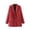 Red, variant on XFLWAM Women's Fashion Casual Spring Summer Solid Color Long Sleeve Blazer Khaki S