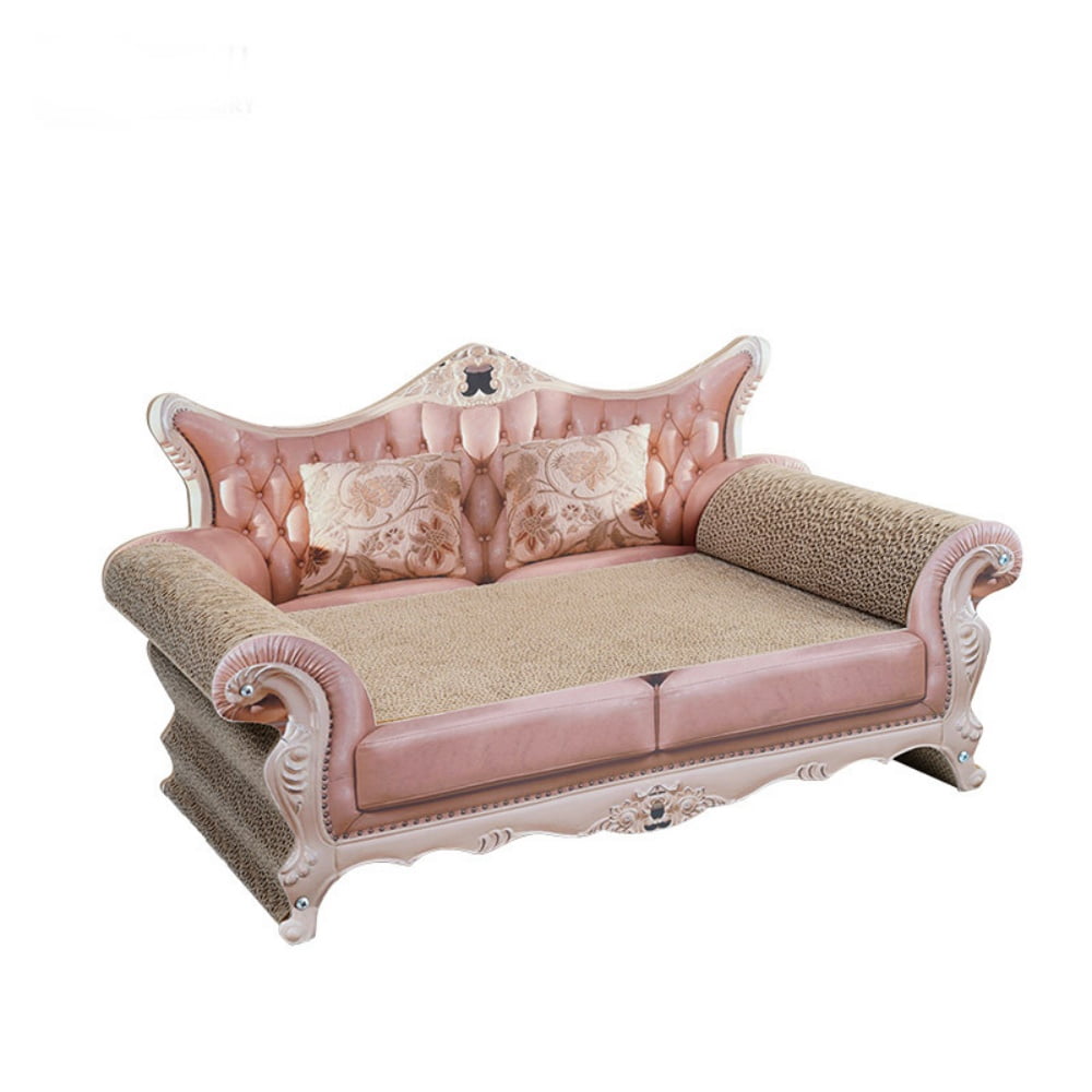 Cat Scratching Sofa 23 inch, Cardboard Cat Scratcher Couch Bed for Indoor Cats, Durable Lounge and Scratch Pad