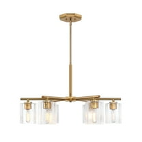Haven 6-Light Old Satin Brass Transitional Shaded Chandelier for Entryways