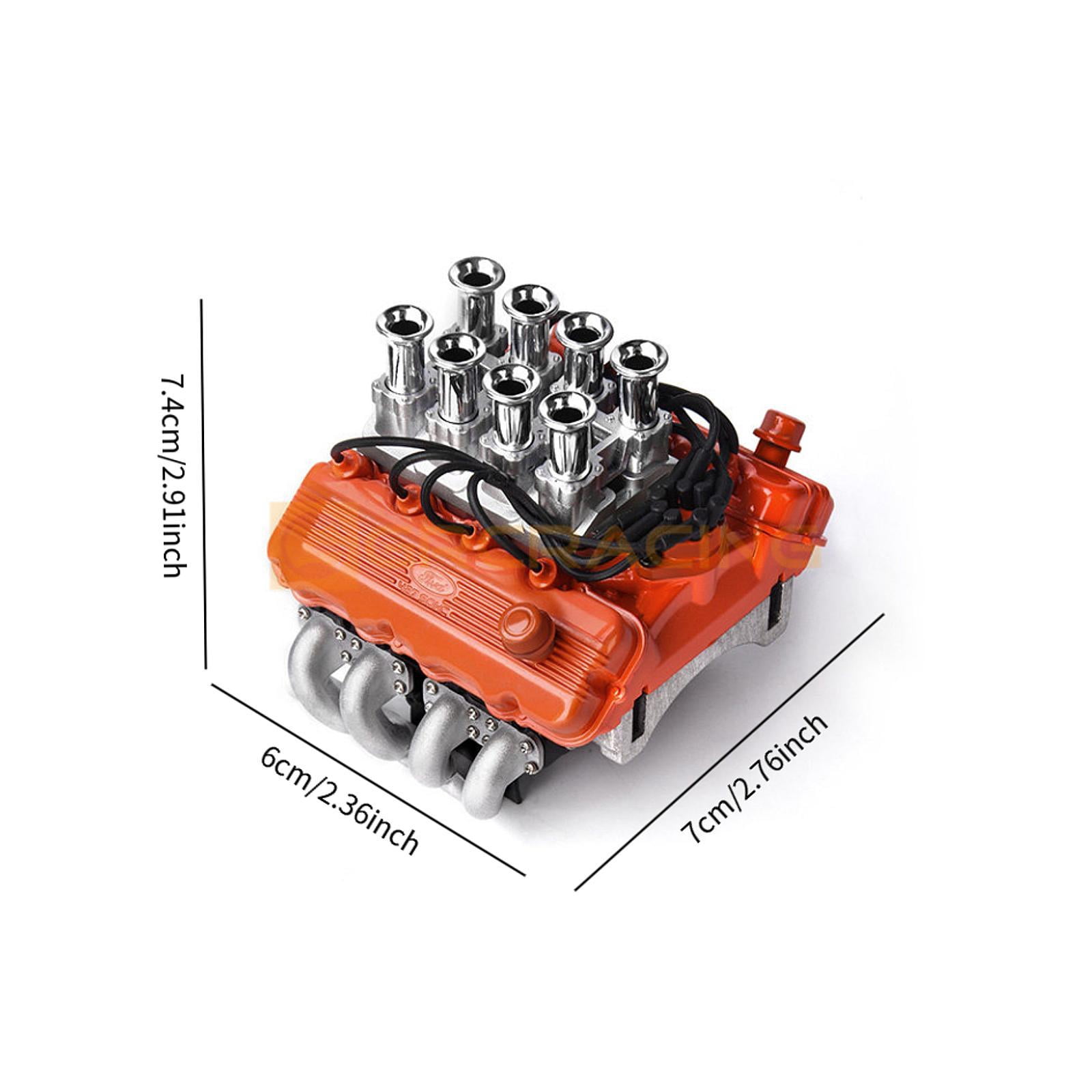 LeeQinersw RC Car Djv8 Simulate Engine Fans Radiator Accessories for 1/10 Scale Model Premium Quick Installation Pare Parts Professional orange