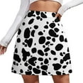 thumbnail image 2 of Mini Skirt for women Dalmatian Skirt Ladies Black And White Vintage Mini Skirts High-waisted Custom, 2 of 7