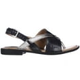 thumbnail image 3 of Womens B.O.C. Born Lowery Slingback Flat Sandals - Black/Pewter Combo, 3 of 6