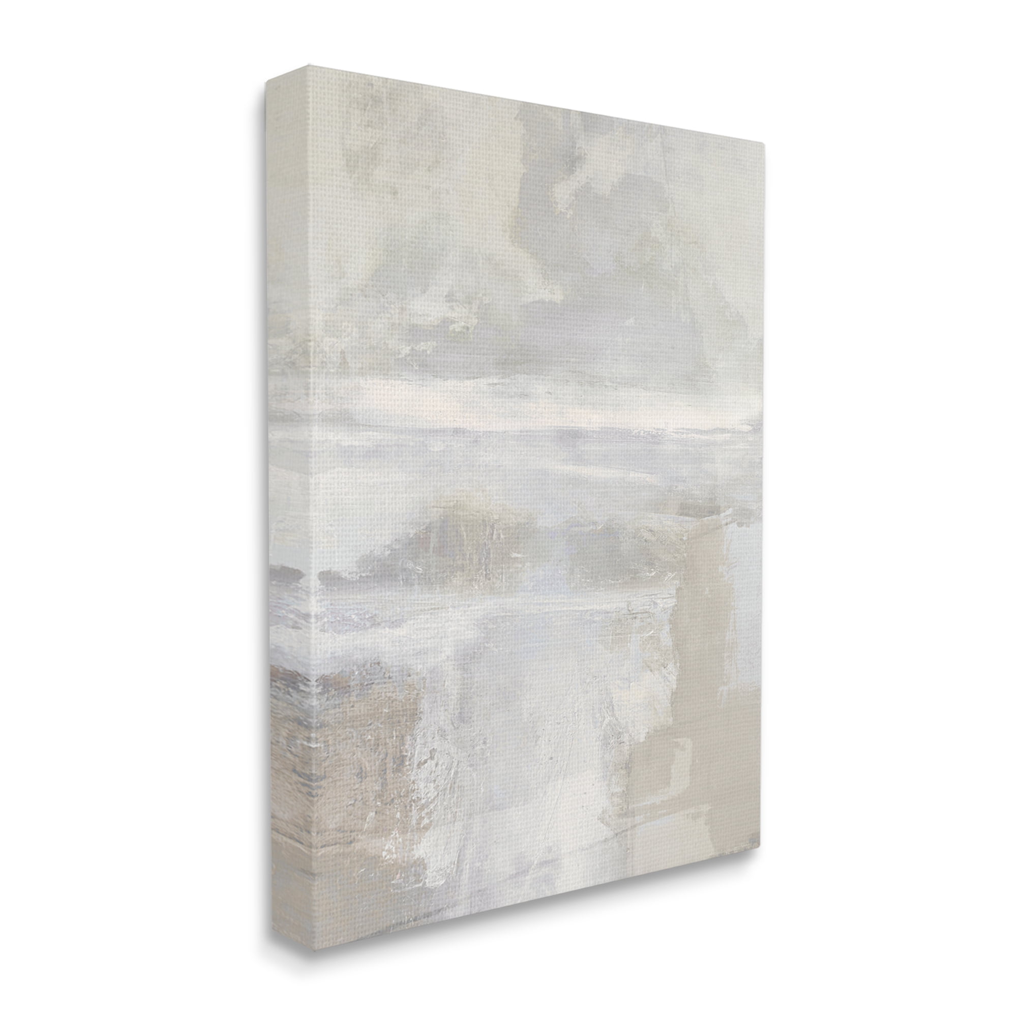 Stupell Industries Beige Abstract Composition Abstract Painting Gallery Wrapped Canvas Print Wall Art, 24 x 30