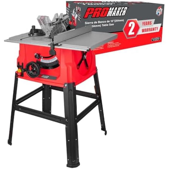 10-Inch Table Saw, 15.5-Amp, 5000 RPM, Woodworking Table Saw with Miter Gauge (-60° to 60°), 0-45° Bevel Cuts & 90° Straight Cuts, Sturdy Stand & Accessories Included$$Tools & Hardware Other