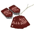 thumbnail image 3 of Inkdotpot Pack Of 50 Merry And Bright Christmas Favor Paper Tags Craft Real Rose Gold Foil Hang Tags, 3 of 6