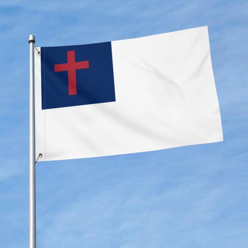 Christian-Flag 3x5 Outdoor Double Sided Christianity-Cross-Church Jesus Flag Polyester Material with 2 Metal Grommets