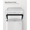 thumbnail image 5 of Kitchen Trash Can, 10.5 Gallon (40 L) Garbage Can, Large Step Trash Bin with Lid, Stainless Steel, Soft Close, 15 Trash Bags Included, White, 5 of 6