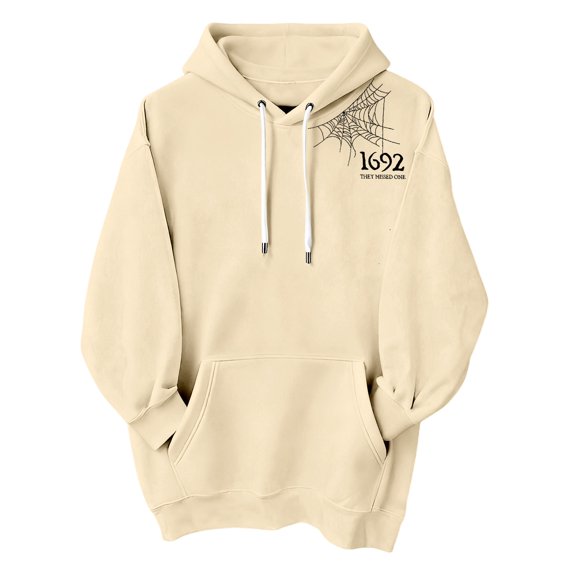 Certgust Comfort Fleece Sweaters Under $10 Hot Sales Halloween Printed Hooded Sweatshirt