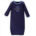 thumbnail image 4 of Luvable Friends Baby Boy Cotton Long-Sleeve Gowns 4pk, Trucks, 0-6 Months, 4 of 5