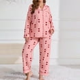 thumbnail image 2 of Luwomo Pajamas Set for Women Long Sleeve Button Floral Print Tops and Pants Clothes Suit, 2 of 7