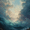 Dramatic Ocean Waves And Birds, variant on Qisvanset Mona Lisa Classic Painting Canvas Wall Art 15.75x11.81 Inches