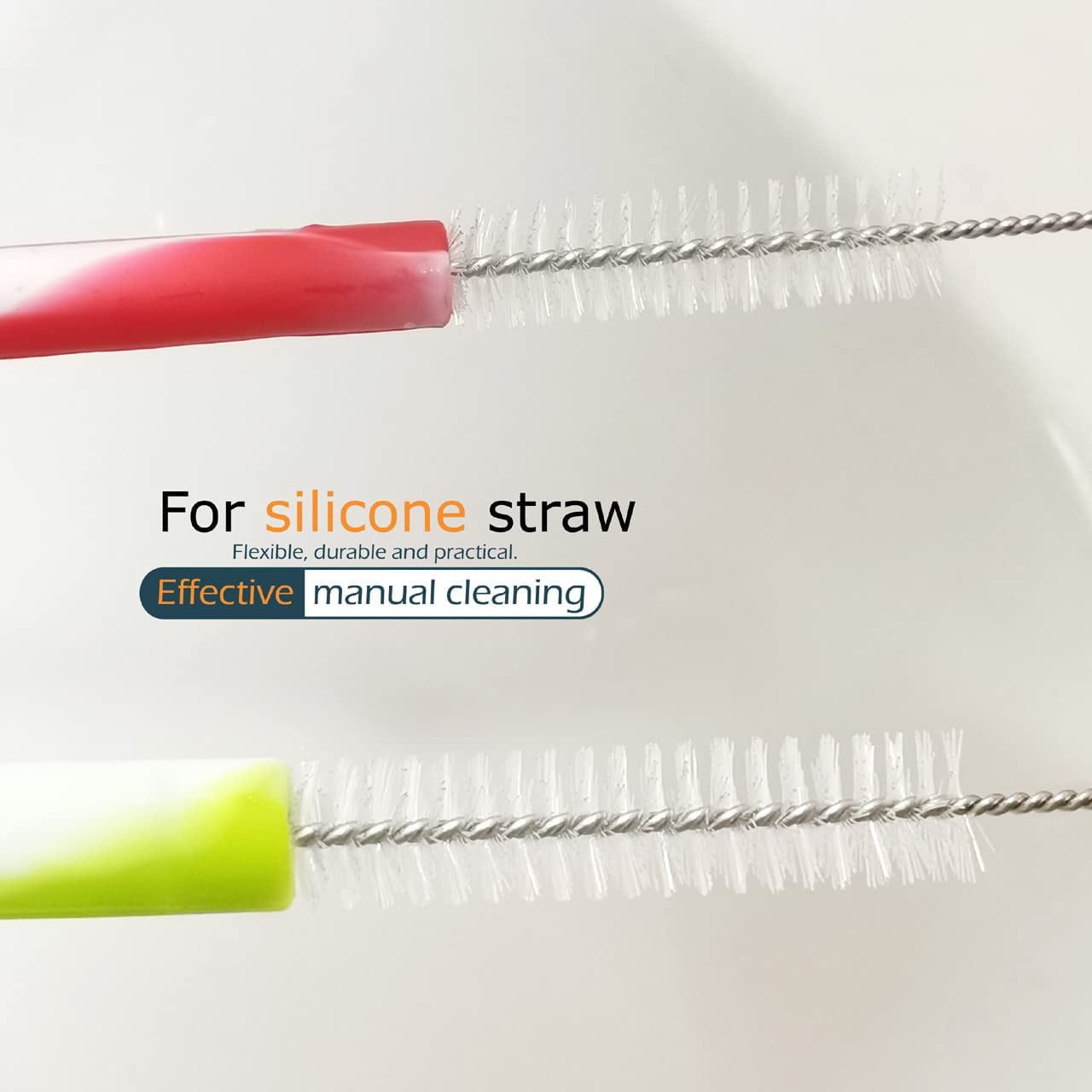 TSV Drinking Straw Cleaning Brushes Set 10 Extra Long 10mm Extra Wide Pipe  Tube Cleaner Nylon Bristles Stainless Steel Handle, Cleaning Brush for