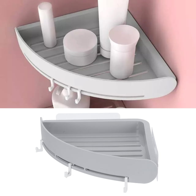 Estante de Ducha ANGGREK Organizador de Baño sin Esquina para Perforar