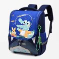 thumbnail image 3 of CHAO Bonita mochila para niños pequeños con bolsillo lateral, mochila escolar con dibujos de animales para niños y niñas, bolsa de viaje, material para guardería, color rosa claro, 3 of 4