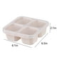 thumbnail image 3 of Bento Box Lunch Containers | 4 Compartment Reusable Divided Food Storage | Wheat Straw Plastic | Leak-Proof Stackable | Microwave Dishwasher Safe | 2 Pack | Blue Green Beige | 6.5x6.1x2.17 Inch, 3 of 7