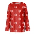 thumbnail image 5 of Mfakffe Christmas Womens Shirts Long Sleeve Crew Neck Tops Casual Christmas Graphic Shirt Lightweight Pullover Tee, 5 of 5