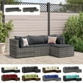 thumbnail image 3 of vidaXL Patio Lounge Set with Cushions Sectional Sofa Garden Backyard Poly Rattan, 3 of 175