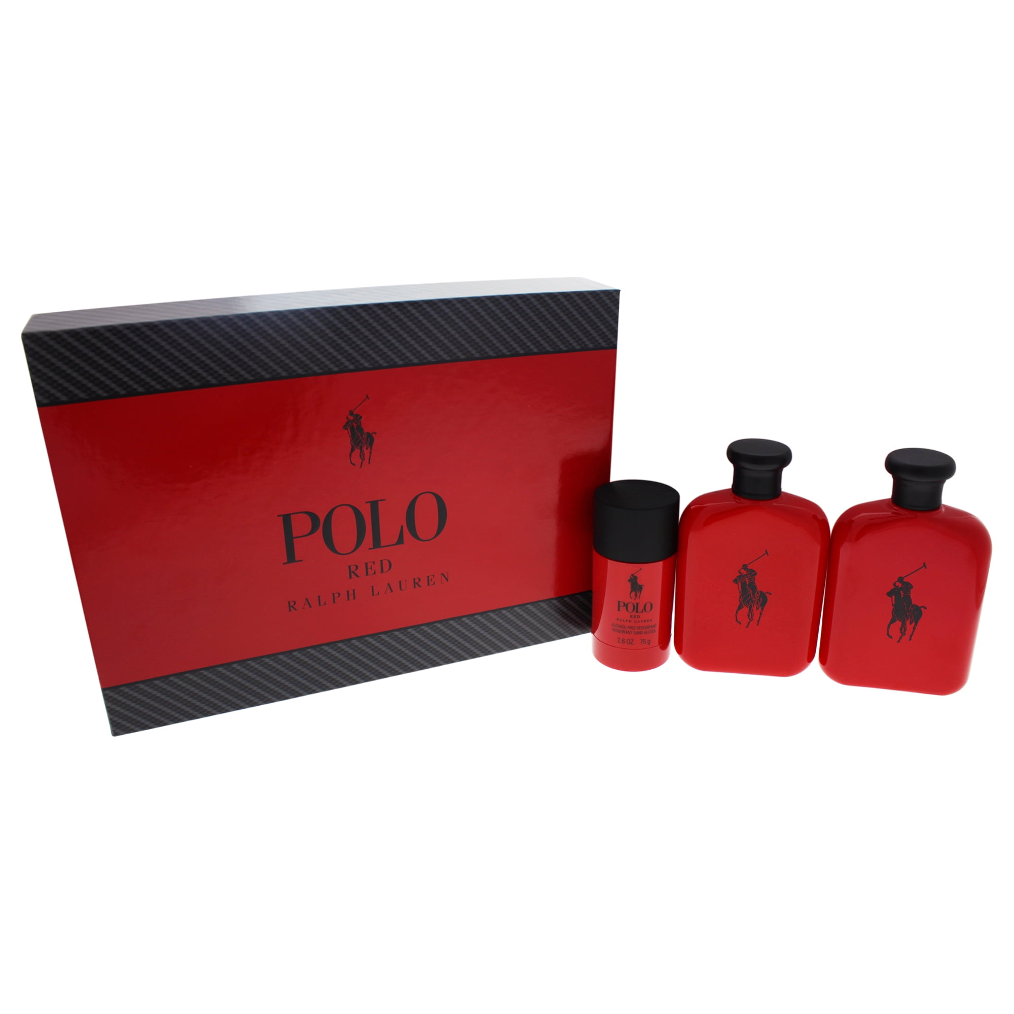 Ralph Lauren Polo Red Cologne GIft Set for Men, 3 Pieces