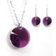 thumbnail image 1 of Juego de aretes y cadena ZVEZDA con dije corte Xilion plata mexicana ley .925 Amatista, 1 of 4