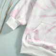 thumbnail image 5 of Bagilaanoe Toddler Baby Girl Hooded Sweatshirt Dress Tie-dye Long Sleeve Pullover 12M 18M 24M 3T 4T 5T Kids Casual Loose Fit Tops, 5 of 8