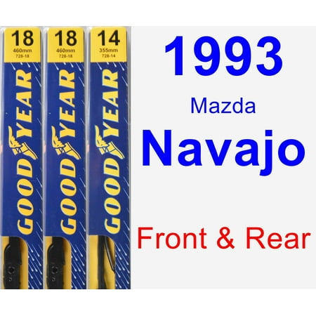 - 1993 Mazda Navajo Wiper Blade Set/Kit (Front & Rear) (3 Blades) - Premium