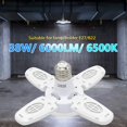 thumbnail image 3 of E27 28W 6000LM Luminaire de Plafond de Garage LED Lampe d'Atelier Déformable, 3 of 8