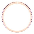thumbnail image 4 of 0.525 ct Round Cut Natural Amethyst Statement 14K Rose Gold Womens Engagement Ring, 4 of 5